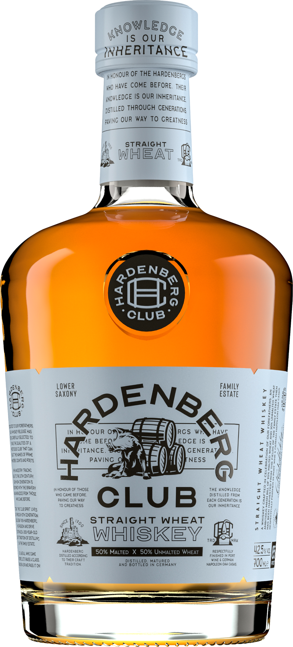 Hardenberg Club Straight Wheat Whiskey 0,7l