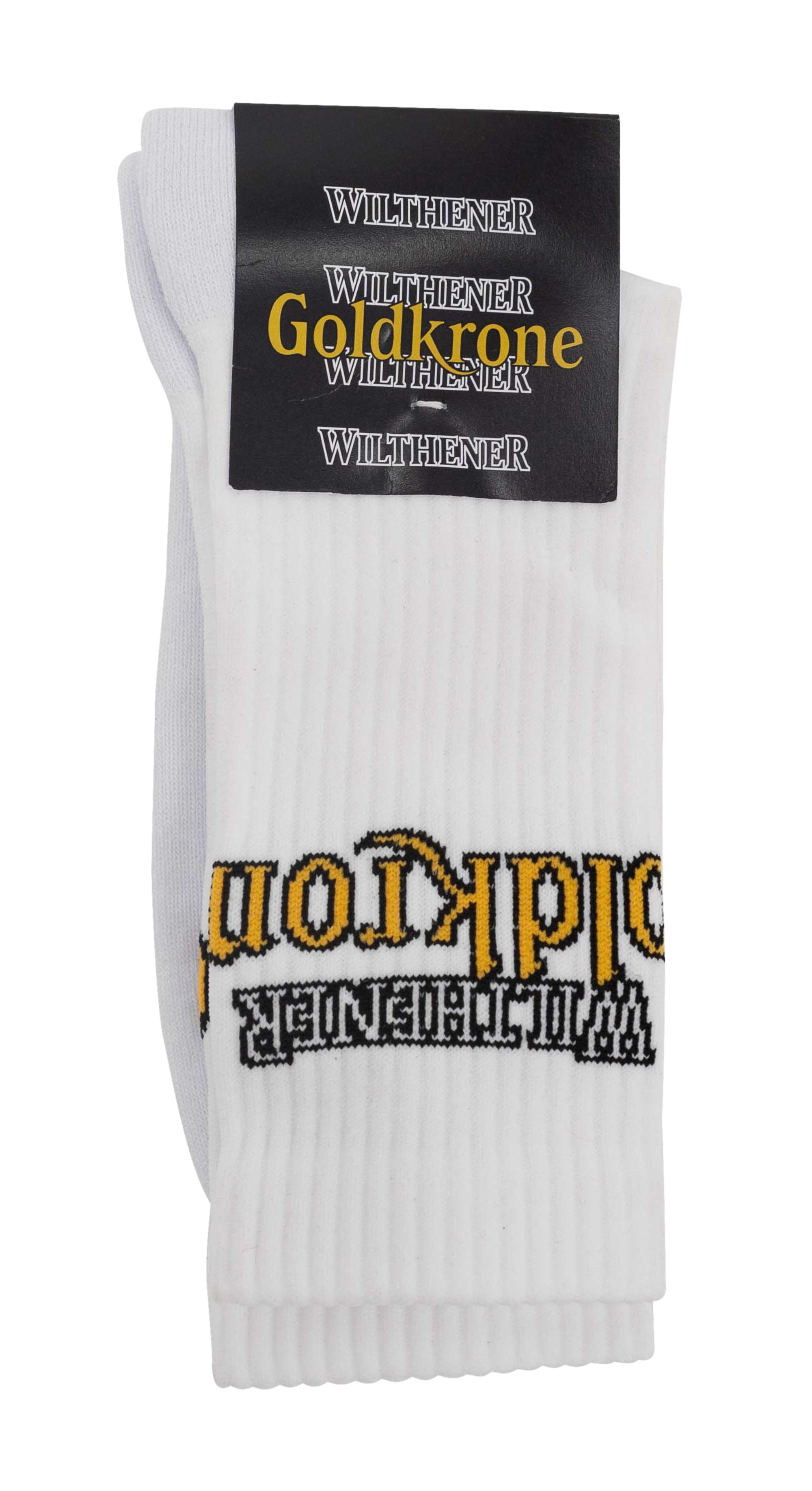 WILTHENER Goldkrone Socken Logo seitlich Gr. 43-46