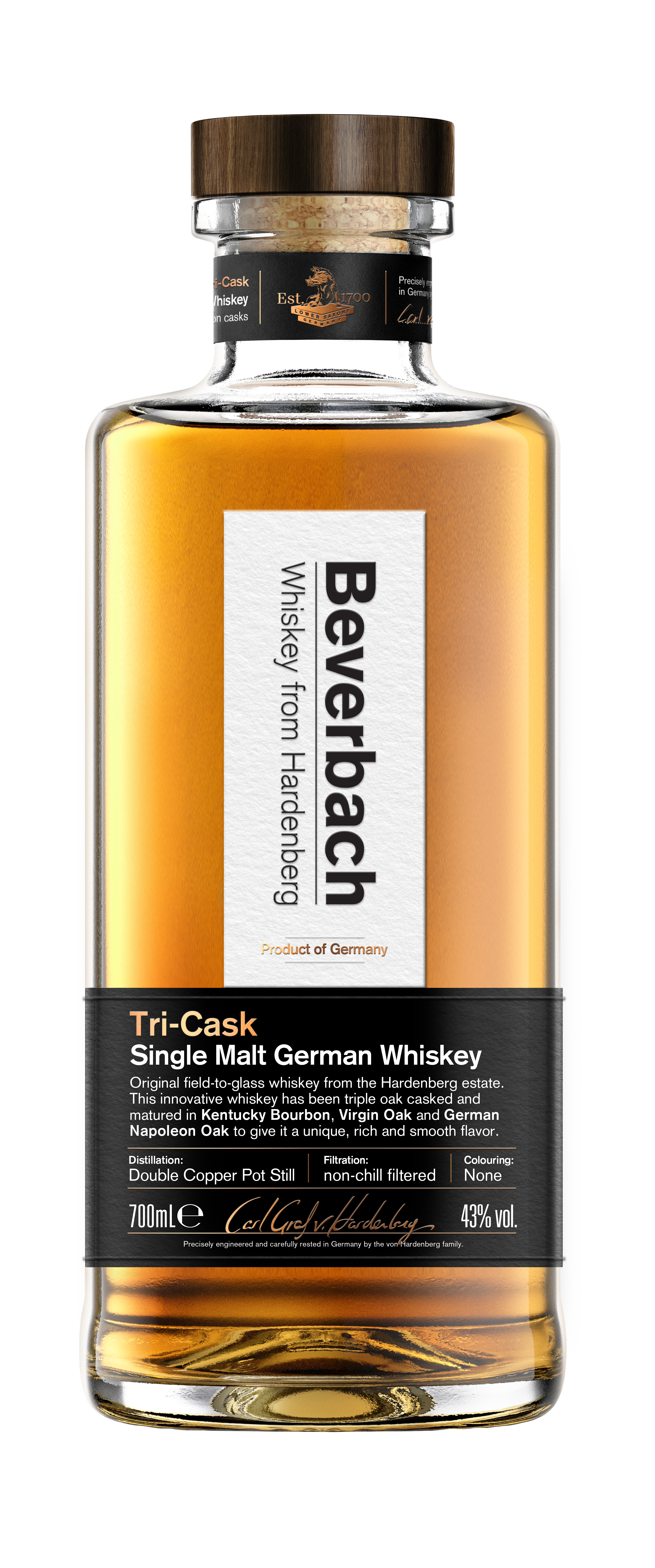 Beverbach Single Malt German Whiskey Tri-Cask 0,7l Beverbach Single Malt German Whiskey Tri-Cask 0,7l