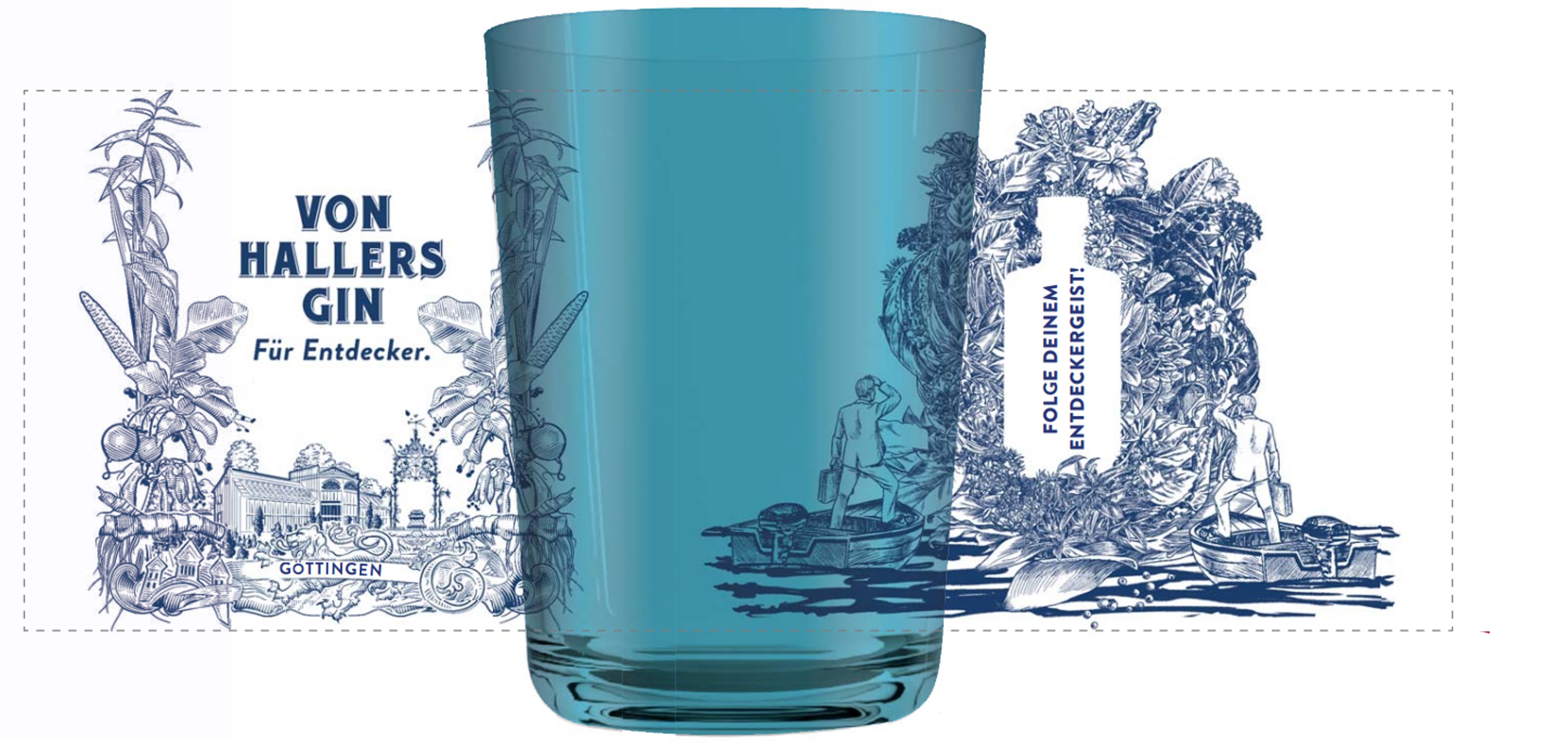 Von Hallers Gin Becher "Entdeckergeist", 1 St. Von Hallers Gin Becher "Entdeckergeist", 1 St.