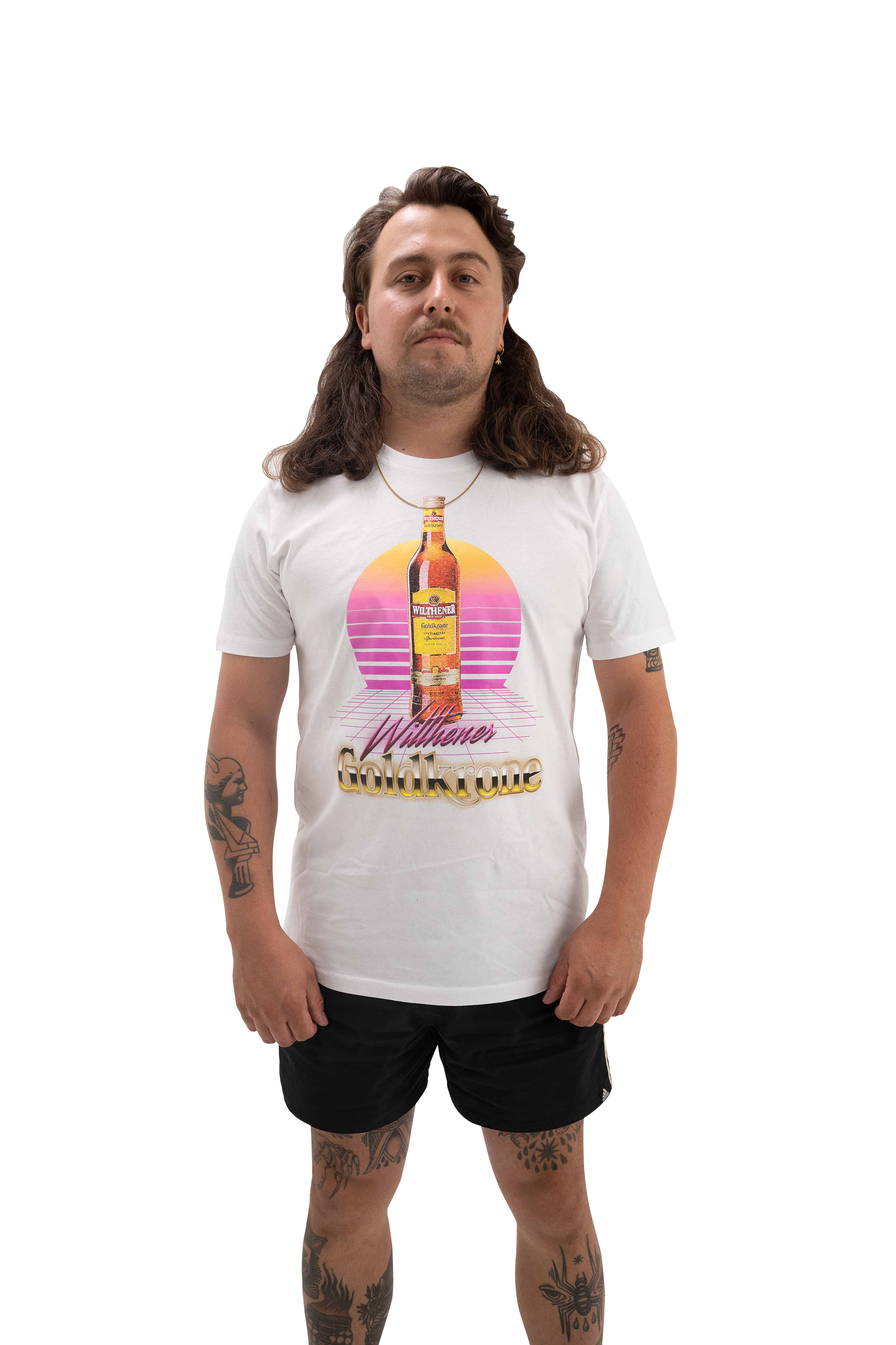 WILTHENER Goldkrone T-Shirt 80s weiß