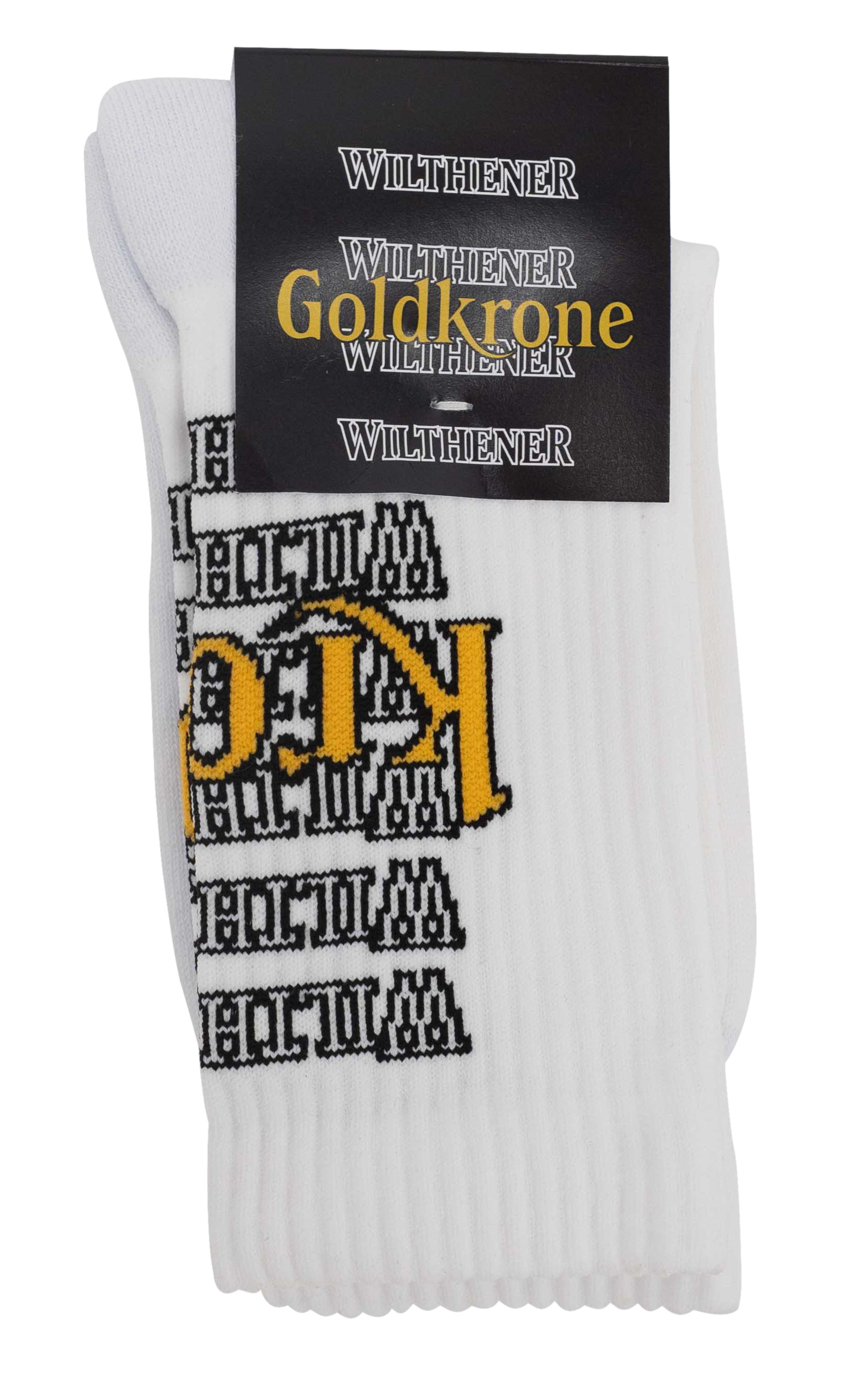 Wilthener Goldkrone Socken Logo hinten Gr. 38-40